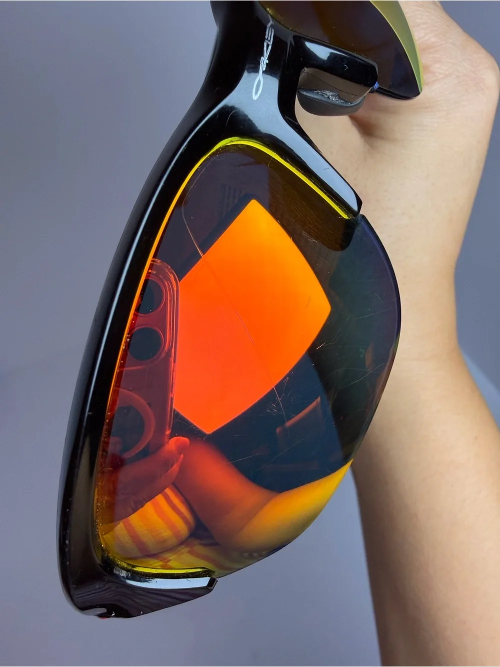 Oakley Flak Beta Black Frame Red Mirrored Lenses Sunglasses Rehab